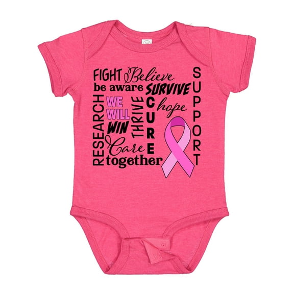 Inktastic Breast Cancer- Together We Will Win Boys or Girls Baby Bodysuit