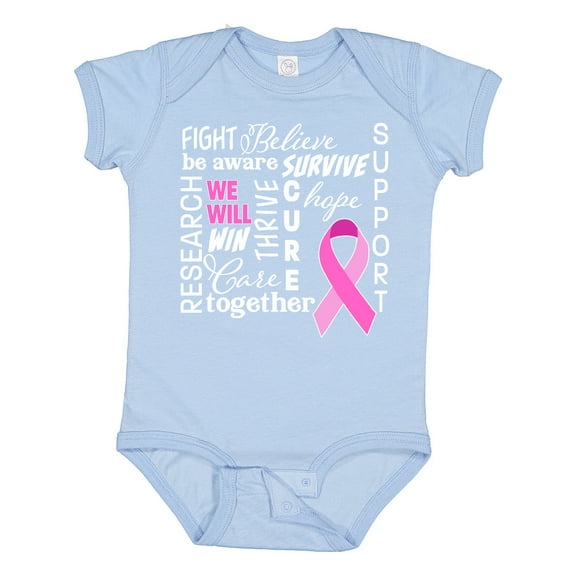 Inktastic Breast Cancer- Together We Will Win Boys or Girls Baby Bodysuit