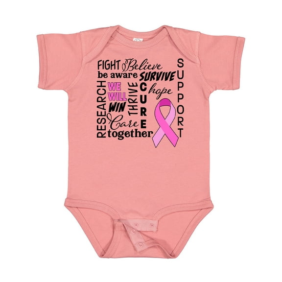 Inktastic Breast Cancer- Together We Will Win Boys or Girls Baby Bodysuit