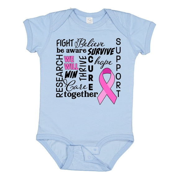 Inktastic Breast Cancer- Together We Will Win Boys or Girls Baby Bodysuit