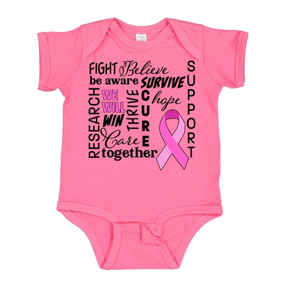 Inktastic Breast Cancer- Together We Will Win Boys or Girls Baby Bodysuit