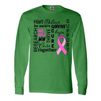 Inktastic Breast Cancer- Together We Will Win Long Sleeve T-Shirt