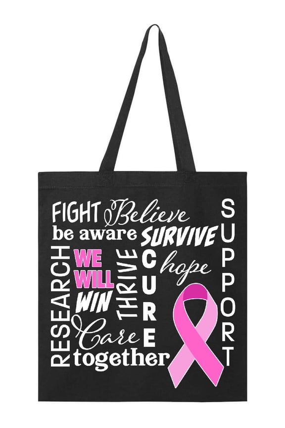 Breast Cancer Together We Will Win Tote Bag
