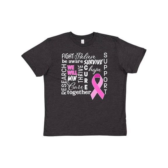 Inktastic Breast Cancer- Together We Will Win Youth T-Shirt