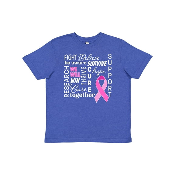 Inktastic Breast Cancer- Together We Will Win Youth T-Shirt