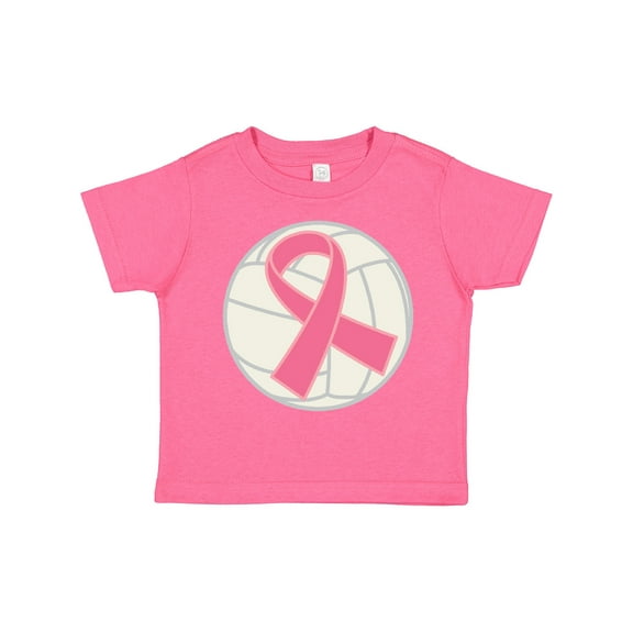 Inktastic Breast Cancer Volleyball Pink Ribbon Sports Gear Boys or Girls Toddler T-Shirt