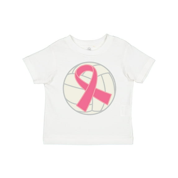Inktastic Breast Cancer Volleyball Pink Ribbon Sports Gear Boys or Girls Toddler T-Shirt