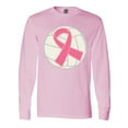 thumbnail image 1 of Inktastic Breast Cancer Volleyball Pink Ribbon Sports Gear Long Sleeve T-Shirt, 1 of 5