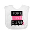 thumbnail image 1 of Inktastic Breast Hope Love Cure Boys or Girls Baby Bib, 1 of 4