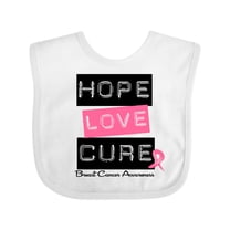 Inktastic Breast Hope Love Cure Boys or Girls Baby Bib