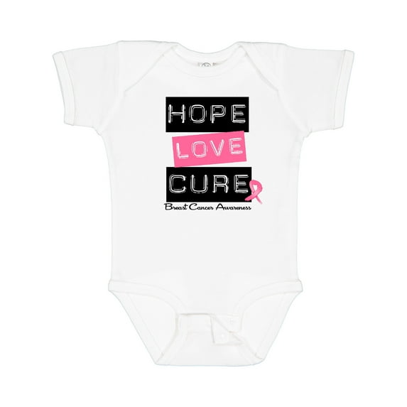 Inktastic Breast Hope Love Cure Boys or Girls Baby Bodysuit