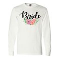 thumbnail image 1 of Inktastic Bride with Flower Illustration Long Sleeve T-Shirt, 1 of 5