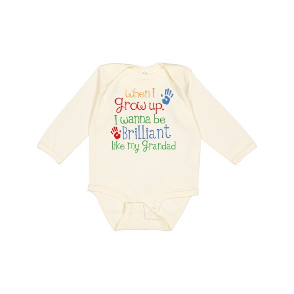 Inktastic Brilliant Like My Grandad Boys or Girls Long Sleeve Baby Bodysuit