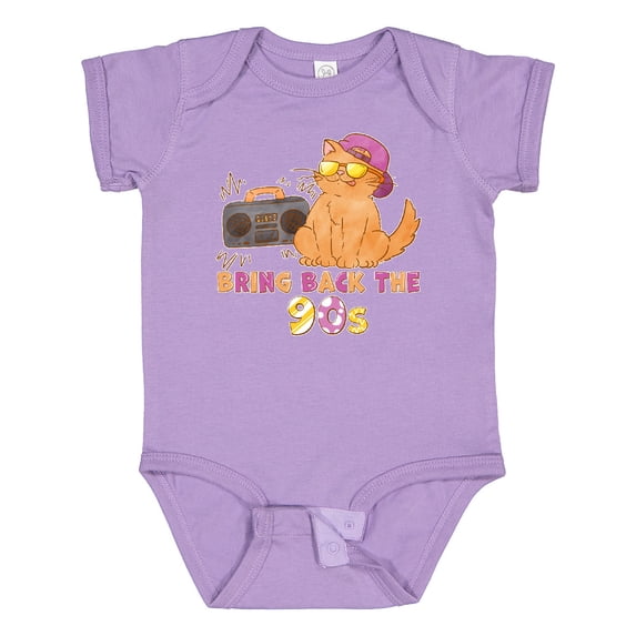 Inktastic Bring Back The 90s Cool Orange Cat Boys or Girls Baby Bodysuit