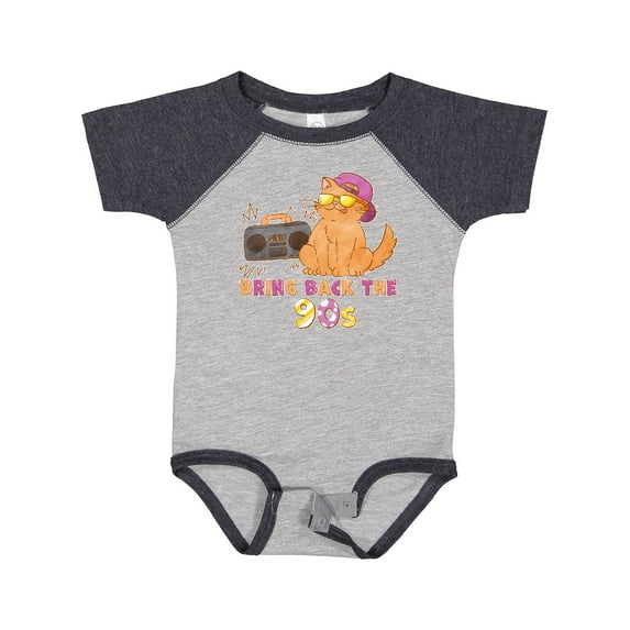 Inktastic Bring Back The 90s Cool Orange Cat Boys or Girls Baby Bodysuit