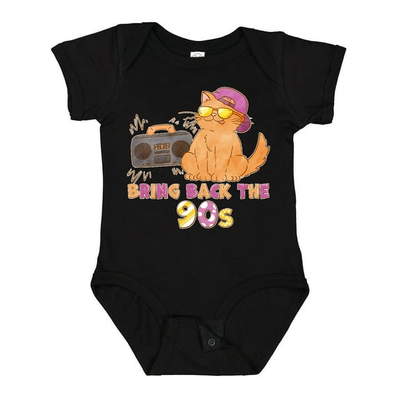 Inktastic Bring Back The 90s Cool Orange Cat Boys or Girls Baby Bodysuit