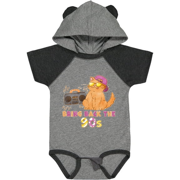 Inktastic Bring Back The 90s Cool Orange Cat Boys or Girls Baby Bodysuit
