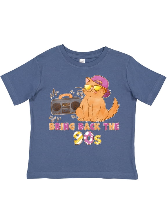 Bring Back the 90s Cool Orange Cat Boys or Girls Toddler T-Shirt