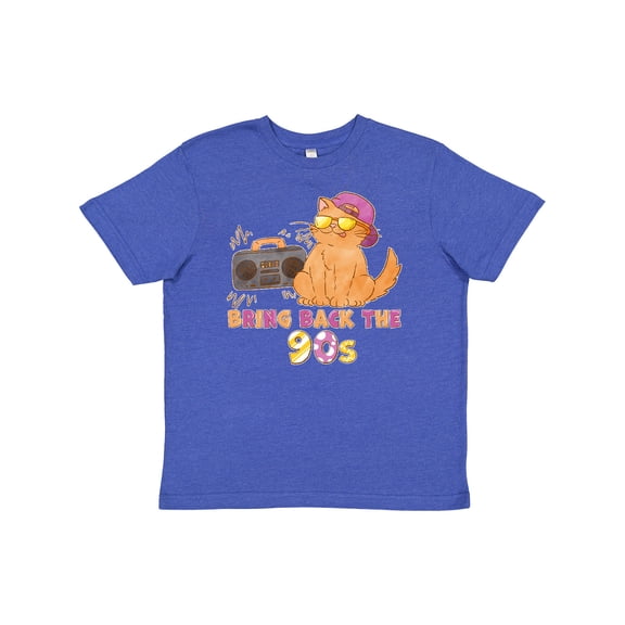Inktastic Bring Back the 90s Cool Orange Cat Youth T-Shirt