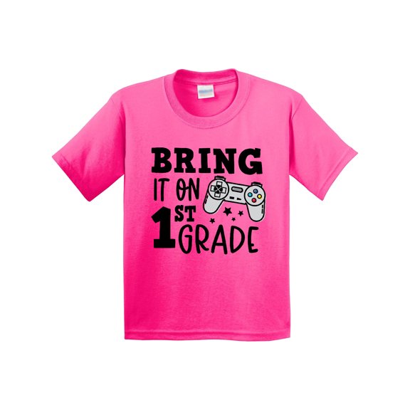 Inktastic Bring It on 1st Grade Video Game Controller Youth T-Shirt