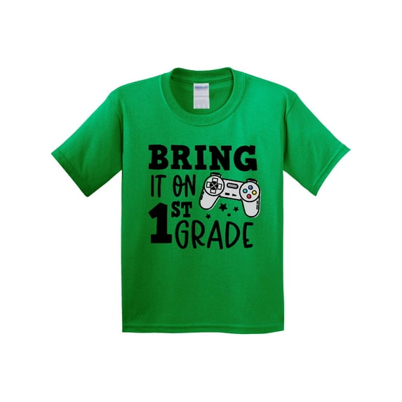 Inktastic Bring It on 1st Grade Video Game Controller Youth T-Shirt