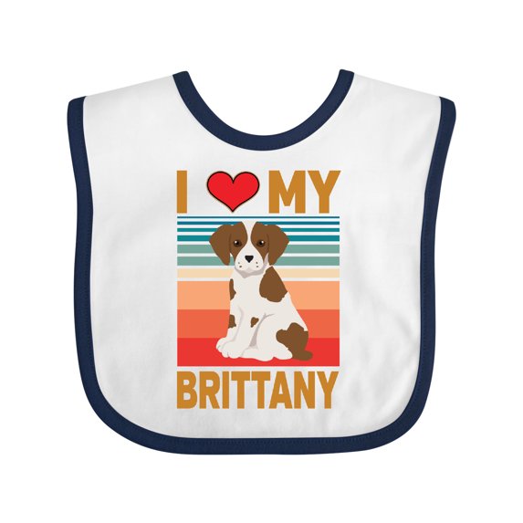 Inktastic Brittany Spaniel Dog Boys or Girls Baby Bib