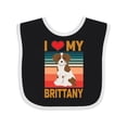thumbnail image 1 of Inktastic Brittany Spaniel Dog Boys or Girls Baby Bib, 1 of 4