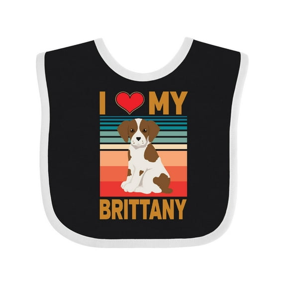 Inktastic Brittany Spaniel Dog Boys or Girls Baby Bib