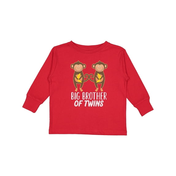 Inktastic Brother of Twins Boys Boys Long Sleeve Toddler T-Shirt