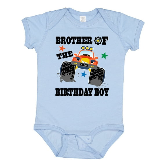 Inktastic Brother of the Birthday Boy Truck Boys Baby Bodysuit