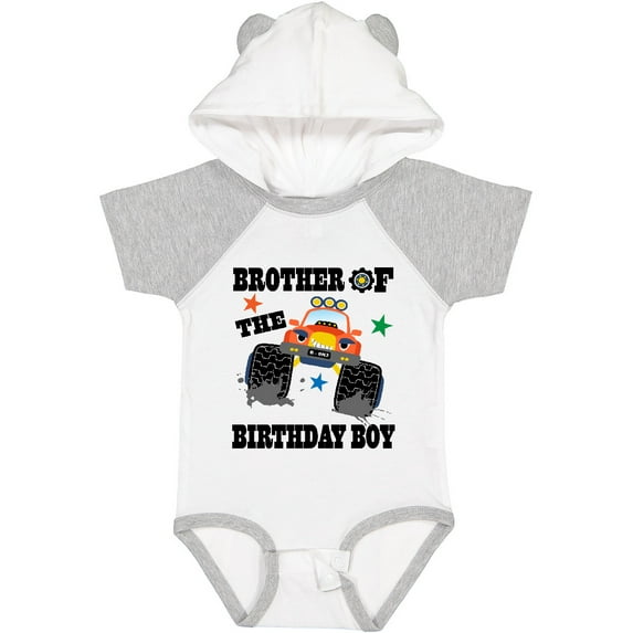 Inktastic Brother of the Birthday Boy Truck Boys Baby Bodysuit