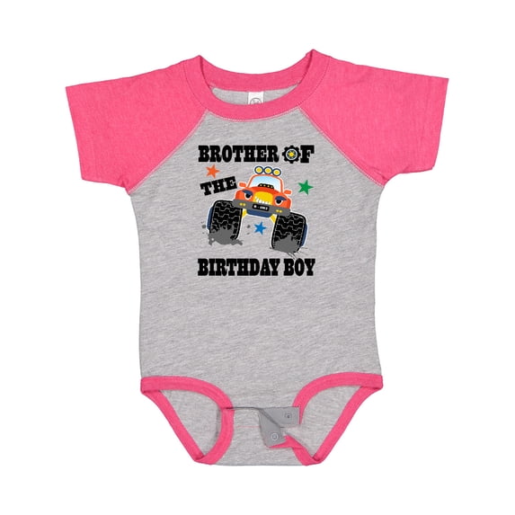 Inktastic Brother of the Birthday Boy Truck Boys Baby Bodysuit