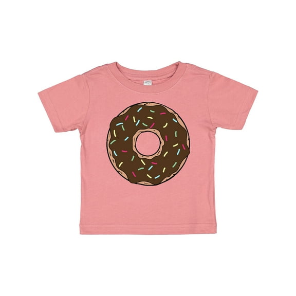Inktastic Brown Donut, Donut With Colorful Sprinkles, Frosting Boys or Girls Baby T-Shirt