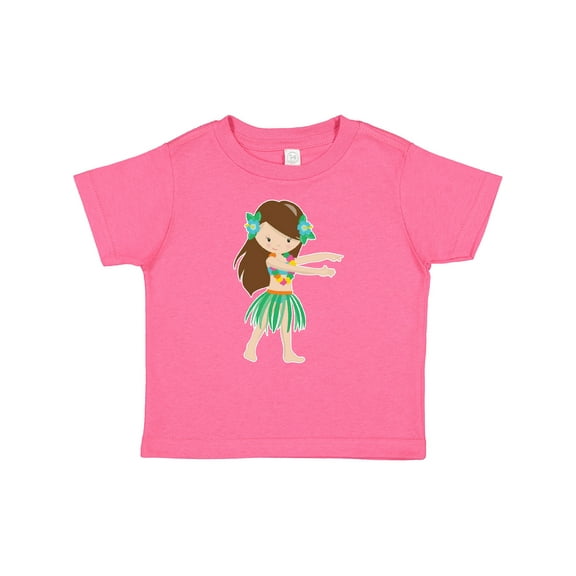 Inktastic Brown Haired Hula Girl Girls Baby T-Shirt