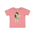 thumbnail image 1 of Inktastic Brown Haired Hula Girl Girls Baby T-Shirt, 1 of 5