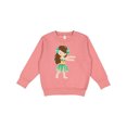 thumbnail image 1 of Inktastic Brown Haired Hula Girl Toddler Sweatshirt, 1 of 4