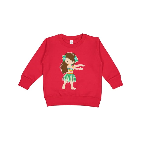 Inktastic Brown Haired Hula Girl Toddler Sweatshirt