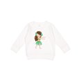 thumbnail image 1 of Inktastic Brown Haired Hula Girl Toddler Sweatshirt, 1 of 4