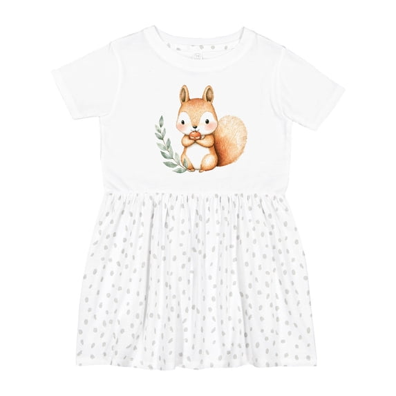 Inktastic Brown Squirrel Girls Toddler Dress
