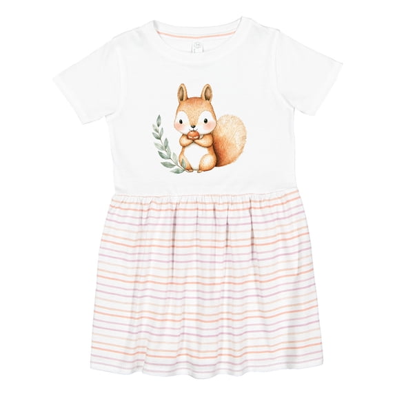 Inktastic Brown Squirrel Girls Toddler Dress