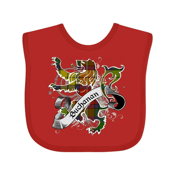 Inktastic Buchanan Tartan Lion Boys or Girls Baby Bib