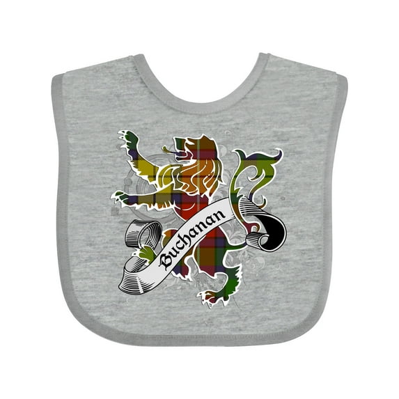 Inktastic Buchanan Tartan Lion Boys or Girls Baby Bib