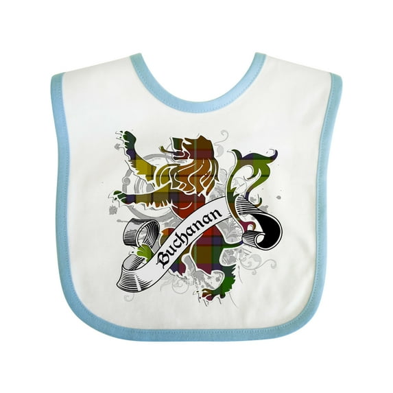 Inktastic Buchanan Tartan Lion Boys or Girls Baby Bib