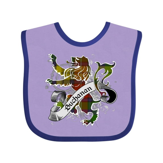 Inktastic Buchanan Tartan Lion Boys or Girls Baby Bib