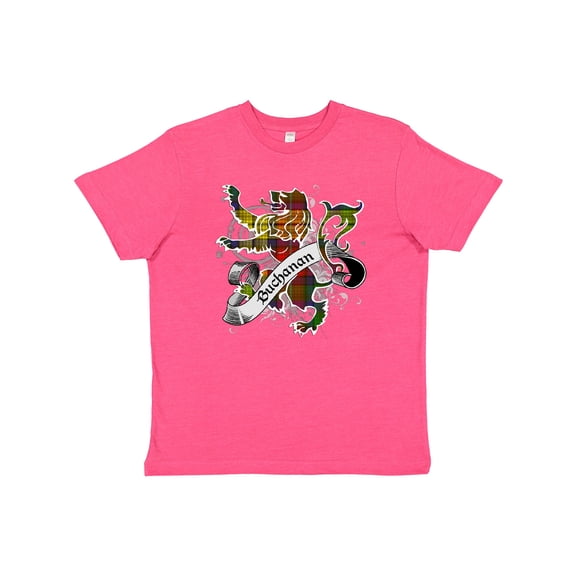 Inktastic Buchanan Tartan Lion Youth T-Shirt