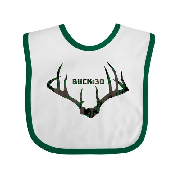 Inktastic Buck:30 in Camo Boys or Girls Baby Bib