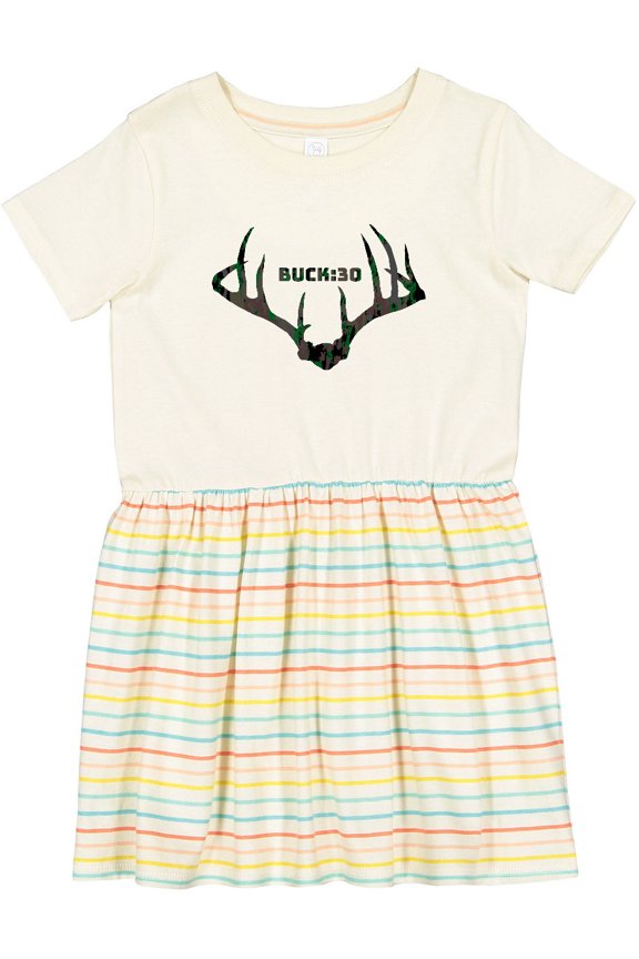 Buck:30 in Camo Girls Toddler Dress