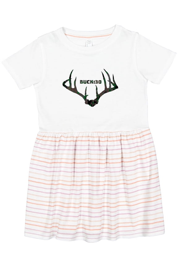 Buck:30 in Camo Girls Toddler Dress