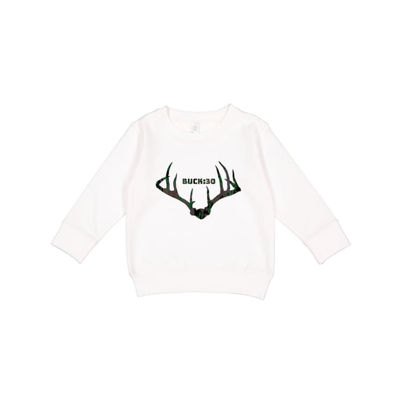 Inktastic Buck:30 in Camo Toddler Sweatshirt