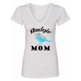 thumbnail image 1 of Inktastic Budgie Mom Parakeet Budgerigar Bird Women's V-Neck T-Shirt, 1 of 5
